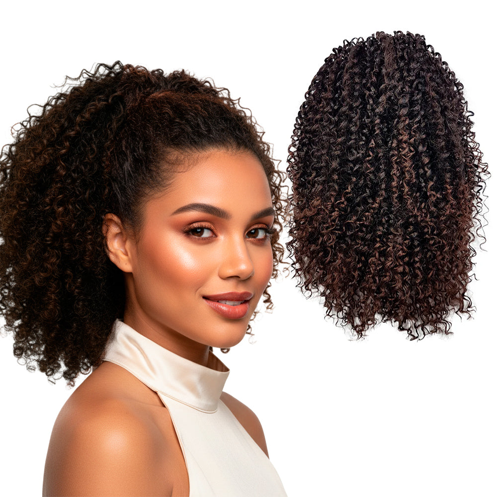 Aplique Coque Afro Puff Fibra Sintética P10