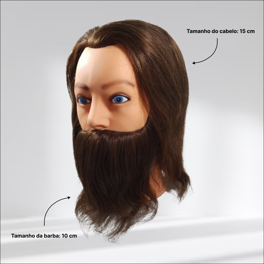 Male Training Mannequin with 100% Natural Beard
