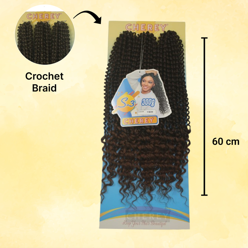 Cabelo S3 Fibra Sintética 300g Para Crochet Braid