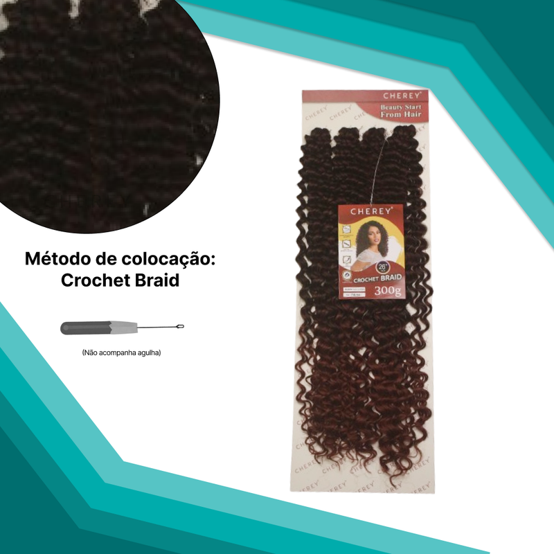 Cabelo Orgânico Percific Curl 300g 65cm para crochet braid