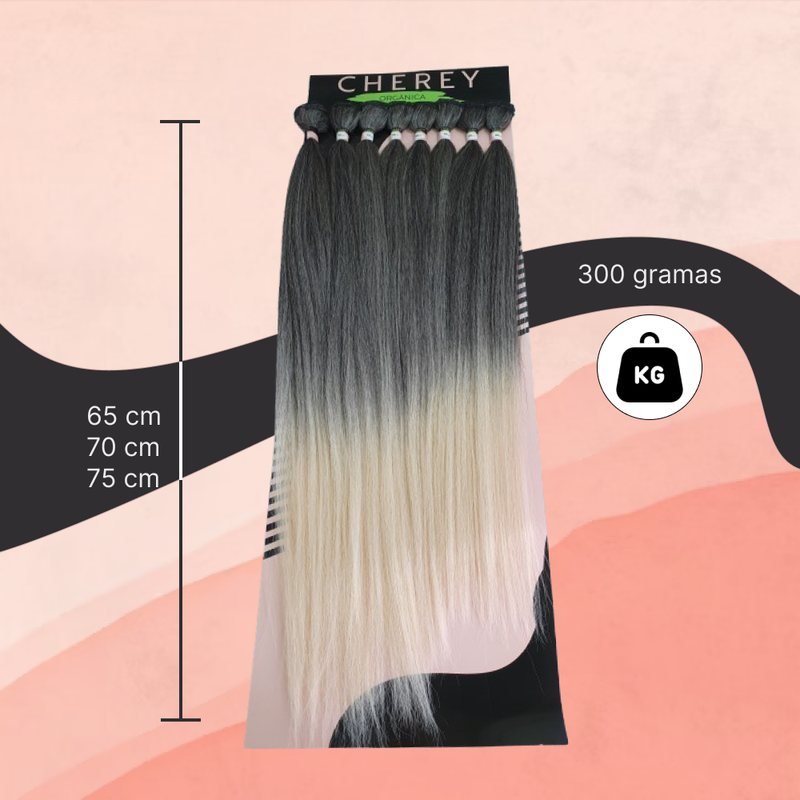 Cabelo Yaki Fibra Organica Lisa para Entrelace 300g 65-70-75