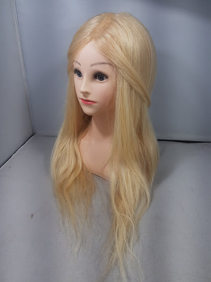Manequim Natural CH-SD 24" #LOIRO 100% Cabelo Natural C/OMBRO