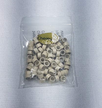 Argolinhas com Silicone 100PÇS #Creme