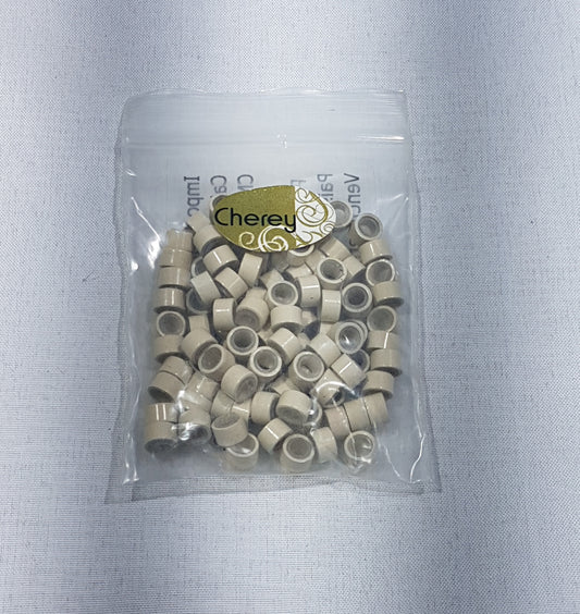 Argolinhas com Silicone 100PÇS #Creme
