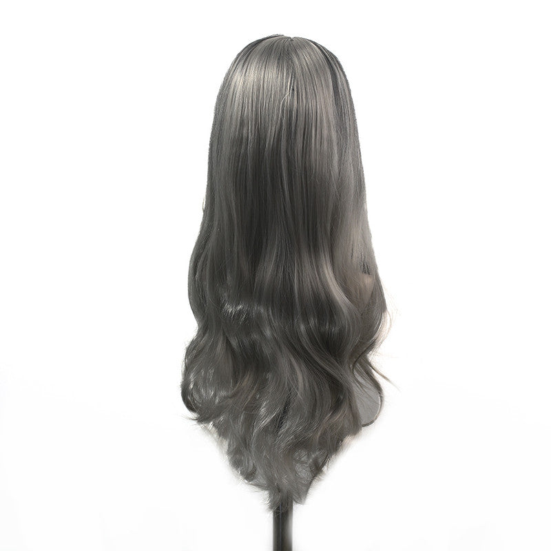 Lady Long Synthetic Wig with Silver Highlights #2/0906