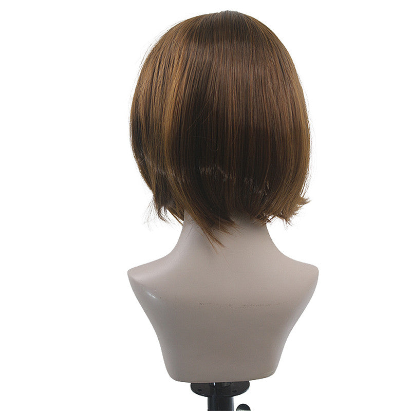 Short Straight Rose Synthetic Wig