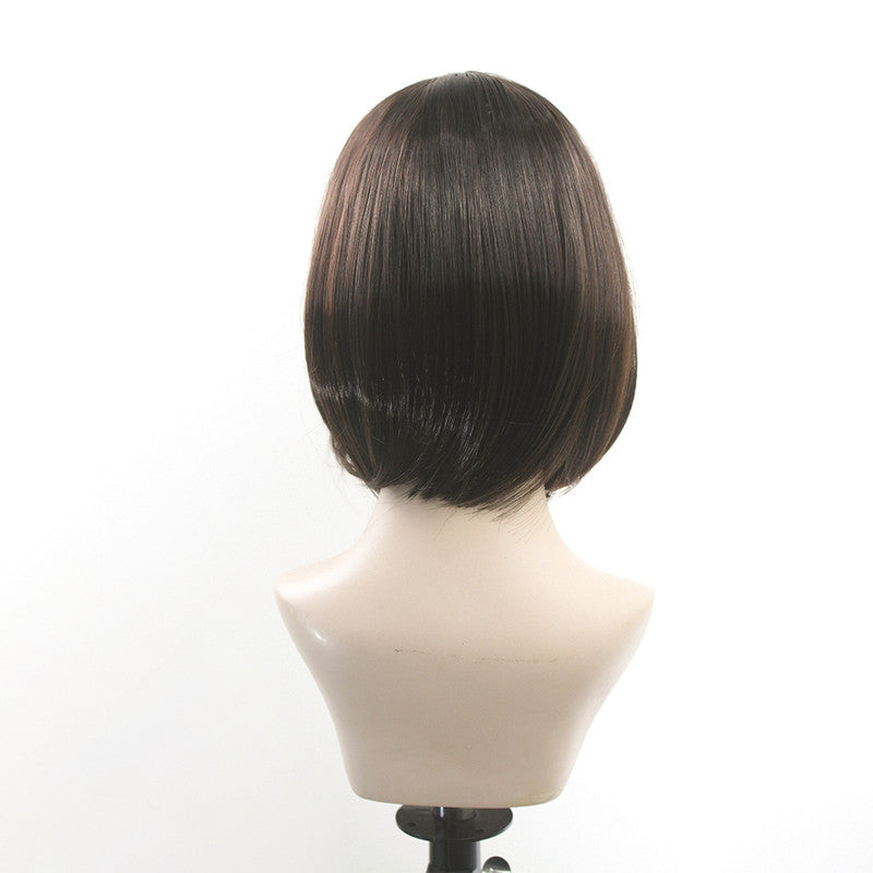 Short Straight Rose Synthetic Wig