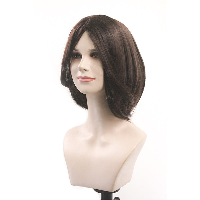 Short Straight Rose Synthetic Wig