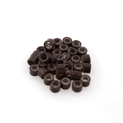 Argolinhas com Silicone 100PÇS #Marrom